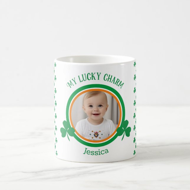 Niedliches Foto Lucky Charm St Patricks Tasse (Mittel)