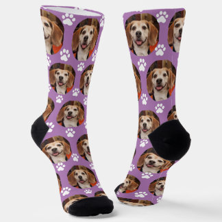 Niedliches Foto mit Paw-Druck, Hund oder Katzen-La Socken