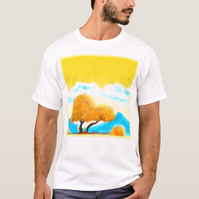 niedliches Foto "Orangefärbte Natur". Jetzt kaufen T-Shirt (Vorderseite)