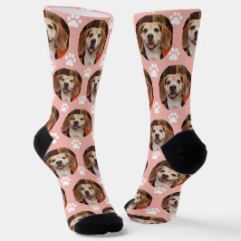 Niedliches Foto Rose Gold Paw Drucke Custom Socken
