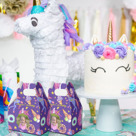 Niedliches Foto Unicorns, Donuts & Ice Creme Geschenkschachtel