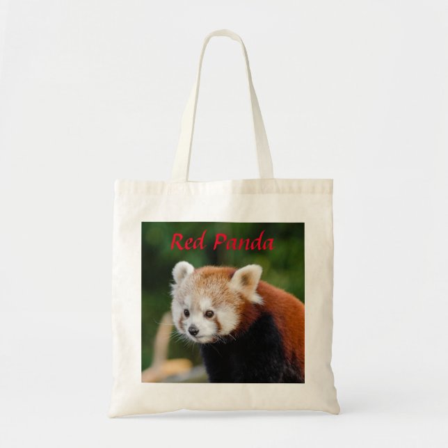 Niedliches Foto von Red Panda Tragetasche (Vorne)