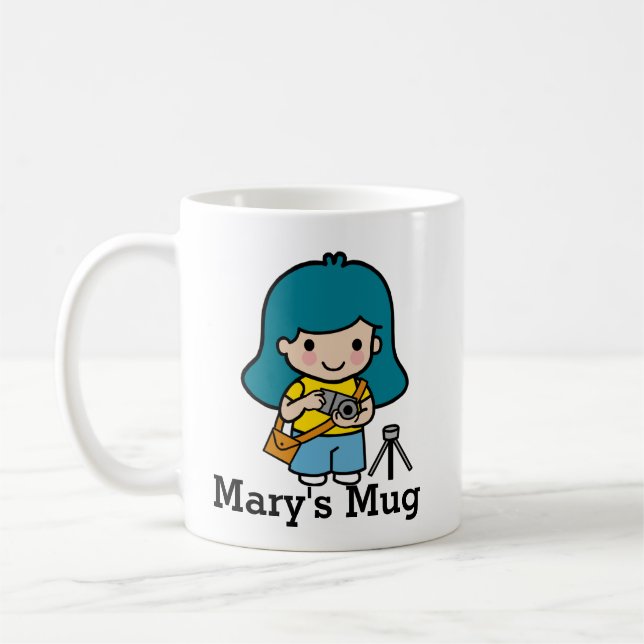 Niedliches Fotograf / Foto Journalist Kaffeetasse (Links)