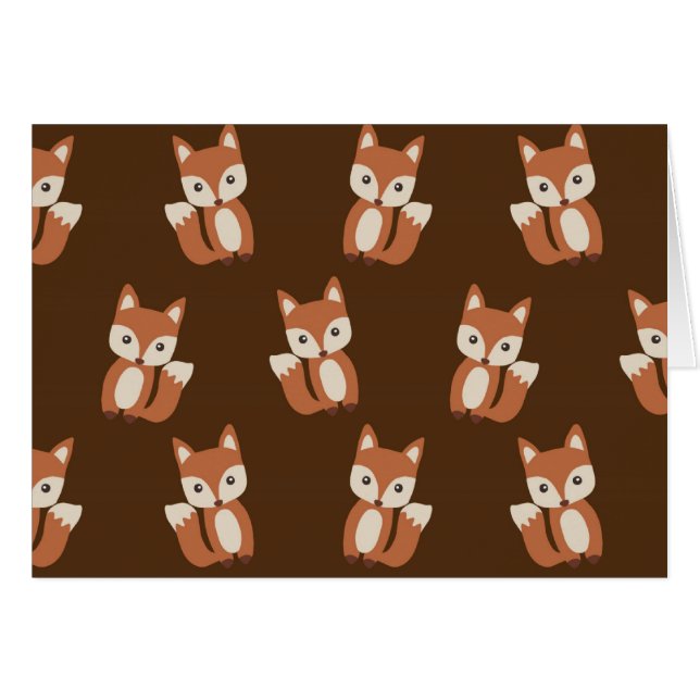 Niedliches Fox-Muster (Vorderseite (Horizontal))