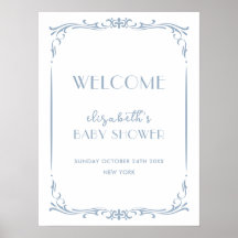 Niedliches Französisch Blue Vintag Frame Baby Dusc