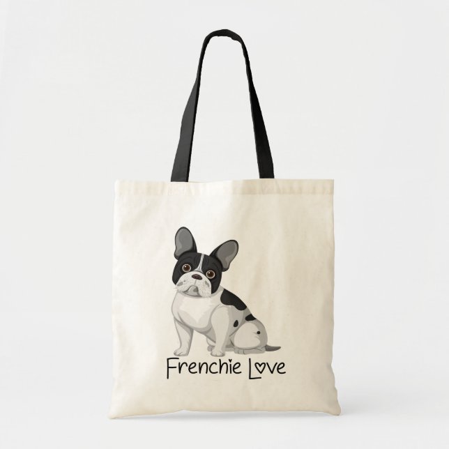 Niedliches Französisches Bulldog-Geschenk Frenchie Tragetasche (Vorne)