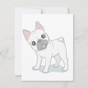 Niedliches französisches Bulldog-Portrait   Hund L Einladung