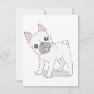 Niedliches französisches Bulldog-Portrait | Hund L Einladung