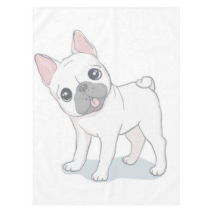 Niedliches französisches Bulldog-Portrait   Hund L Tischdecke