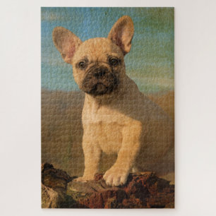 Niedliches französisches Bulldog Welpe, Vintages 