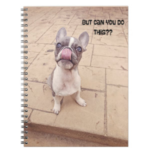 Niedliches französisches Bulldog Welpenjournal Notizblock