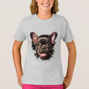 Niedliches Französisches Bulldogingprofil T-Shirt
