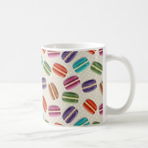 Niedliches französisches Macaron-Muster Kaffeetasse