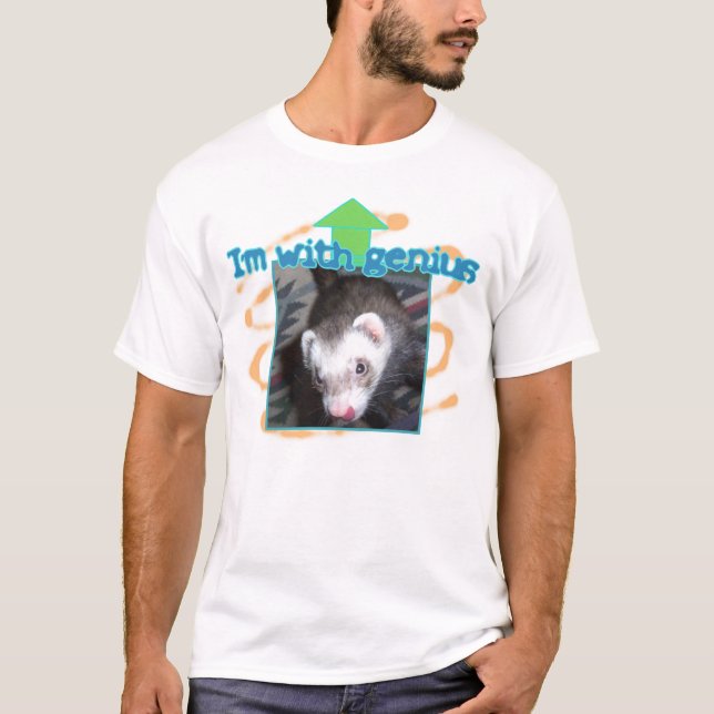 Niedliches Frettchen stellt Redewendungen und T-Shirt (Vorderseite)