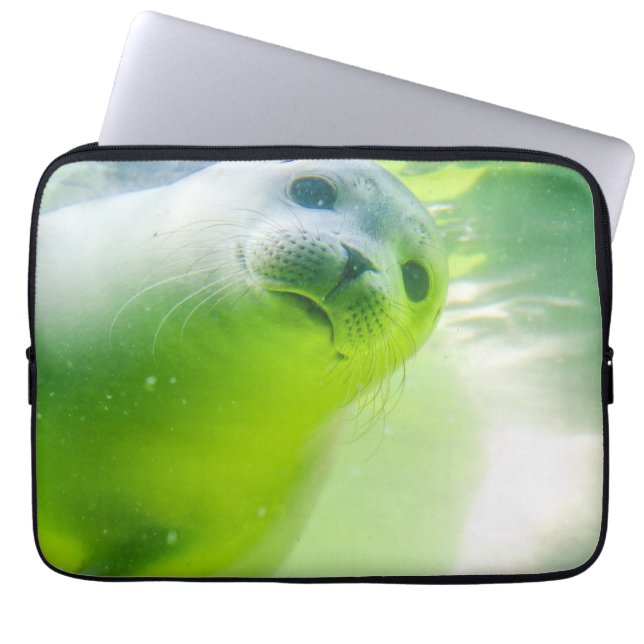 Niedliches freundliches Siegel Unterwasser Laptopschutzhülle (Vorderseite)