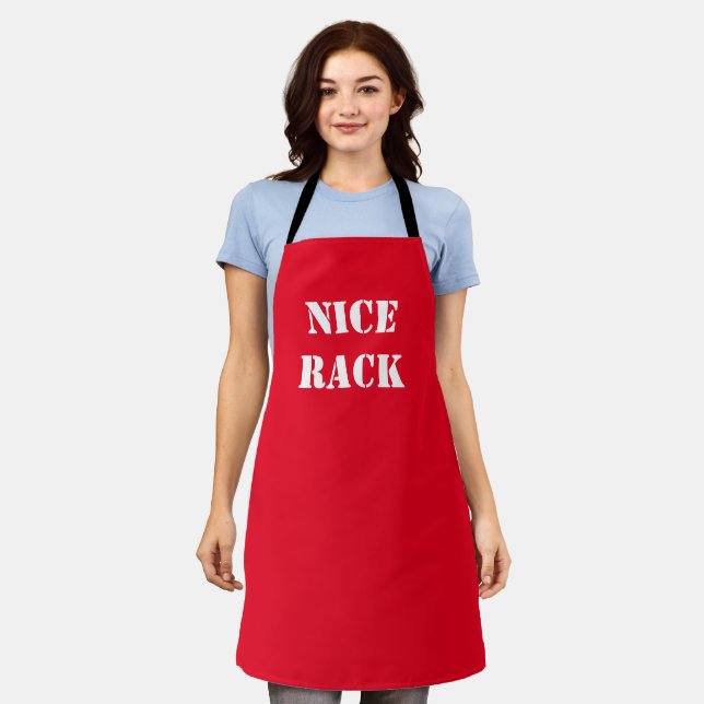 Niedliches, frisch gezapftes "Nice Rack" Suggestiv Schürze (Getragen)