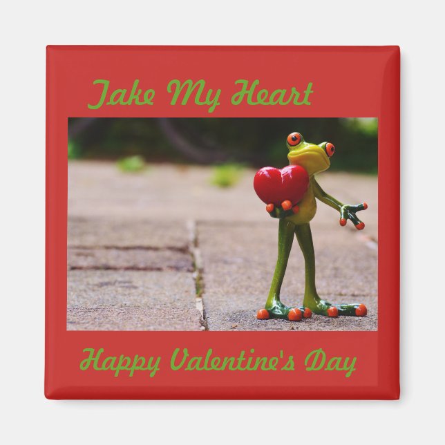 NIEDLICHES FROGHOLZHERZ MAGNET (Vorne)