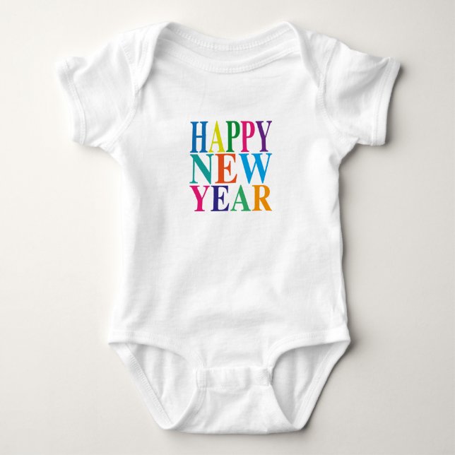 Niedliches Frohes Neues Jahr Baby Strampler (Vorderseite)