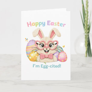 Niedliches Fröhliches Ostern Ei-genervtes Kaninche Karte