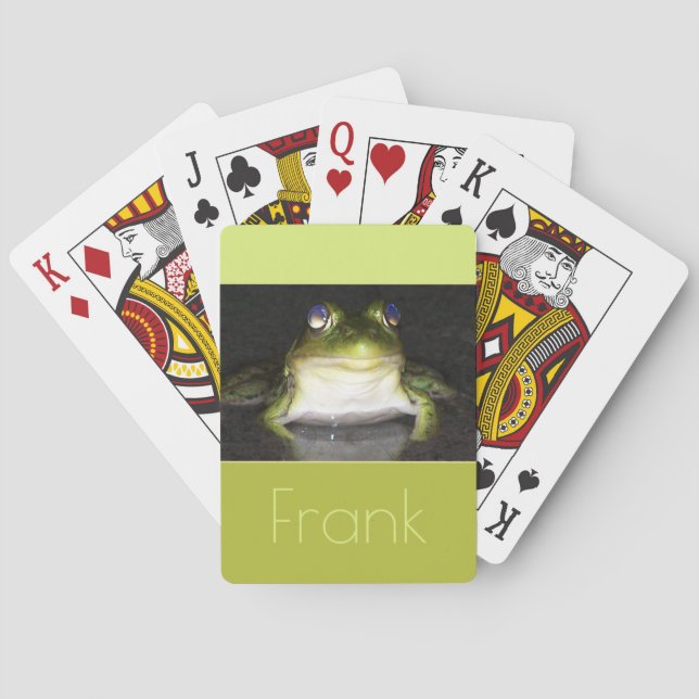 Niedliches Froschfoto Spielkarten (Rückseite)