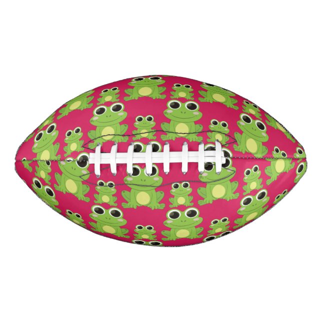 Niedliches Froschmuster Football (Vorderseite)