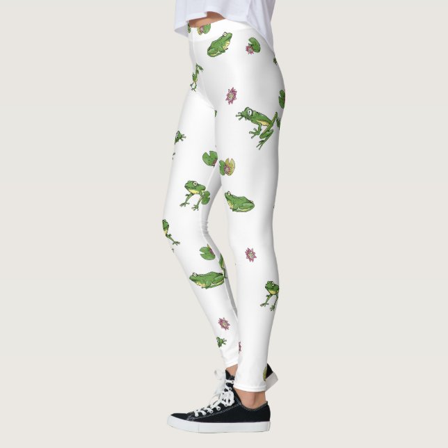 Niedliches Froschmuster Leggings (Links)