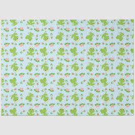 Niedliches Froschmuster Seidenpapier