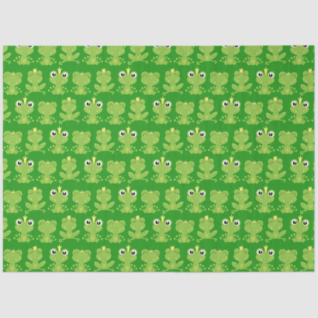Niedliches Froschmuster Seidenpapier (Vorderseite)