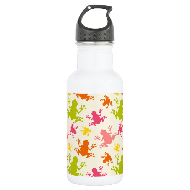 Niedliches Fröschmuster Trinkflasche (Vorderseite)