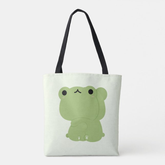 Niedliches Froschpaar Tasche (Rückseite)