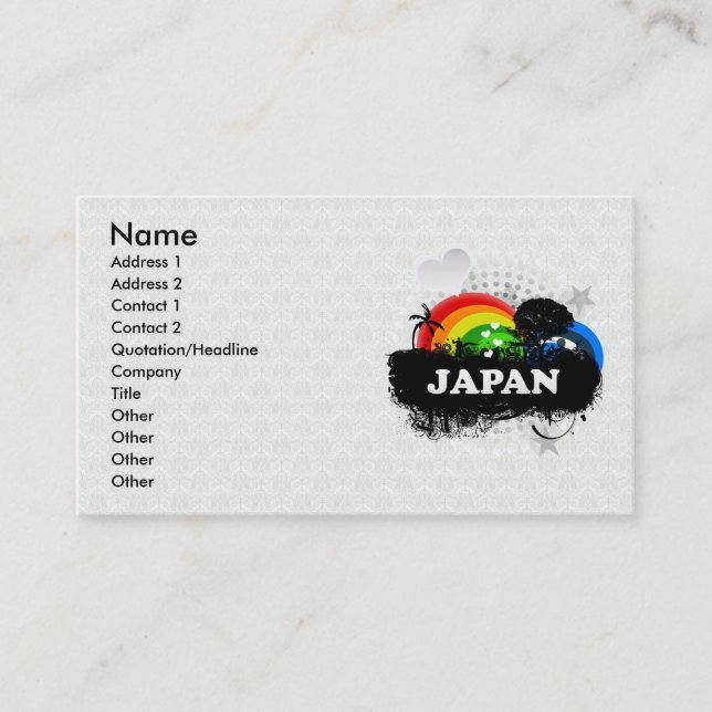 Niedliches fruchtiges Japan Visitenkarte (Vorderseite)