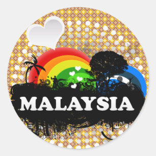 Niedliches fruchtiges Malaysia Runder Aufkleber
