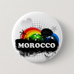 Niedliches fruchtiges Marokko Button