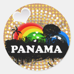 Niedliches fruchtiges Panama Runder Aufkleber