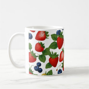 Niedliches Fruchtmuster Kaffeemaschine Tasse