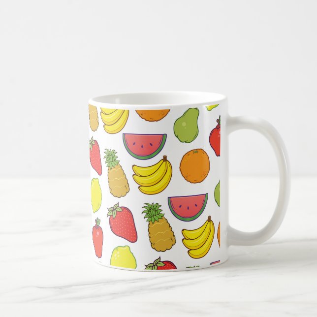 Niedliches Fruchtmuster Kaffeetasse (Rechts)