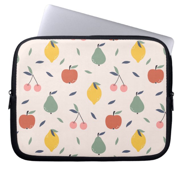 Niedliches Fruchtmuster Laptopschutzhülle (Vorderseite)