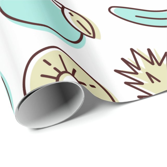 Niedliches Fruchtmuster Sommerliches Muster Geschenkpapier (Rolleneckpunkt)