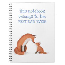 Niedliches Fuchs- und Cam-Notebook "Best Vater Eve Notizblock