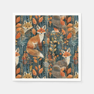 Niedliches Fuchsmuster Serviette