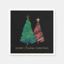 Niedliches Funkelnd Weihnachtsbaumpapier Napki Serviette