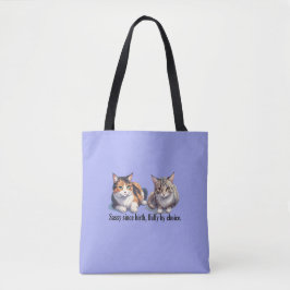 Niedliches Funny Cat Theme Light Blue Tasche