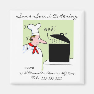 Niedliches Funny Catering Business Card Magnet