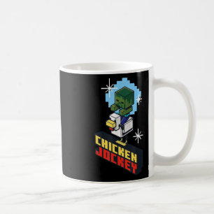 Niedliches Funny Chicken Jockey Pixel Graphic Ridi Kaffeetasse