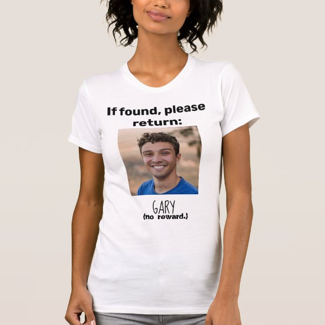 Niedliches Funny Couple's Foto, wenn Sie verloren  T-Shirt (Vorderseite)