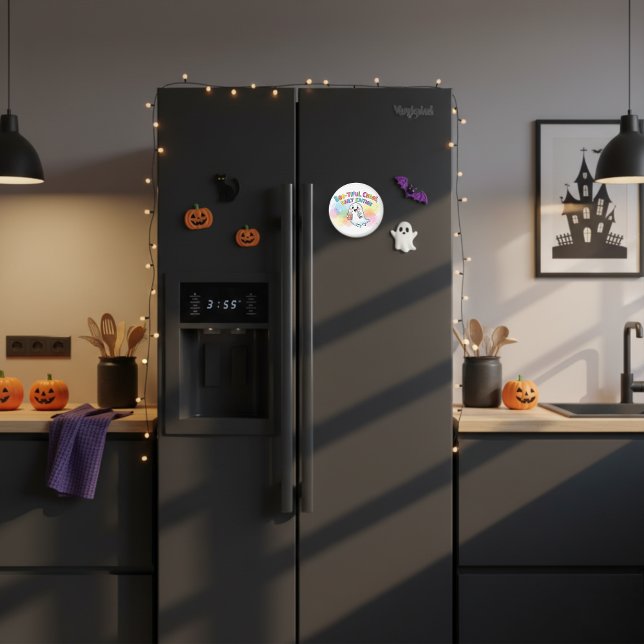 Niedliches Funny Ghost Farbenfrohe Wasserfarbe Küh Magnet (Von Creator hochgeladen)