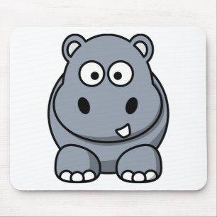 Niedliches Funny Hippo Mousepad