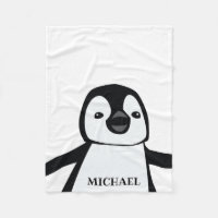 Niedliches Funny Pinguin Kinderzimmer Schwarz-Weiß