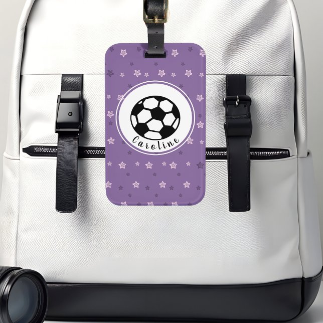 Niedliches Fußball-Ball-Design Personalisiert Cool Gepäckanhänger (Von Creator hochgeladen)