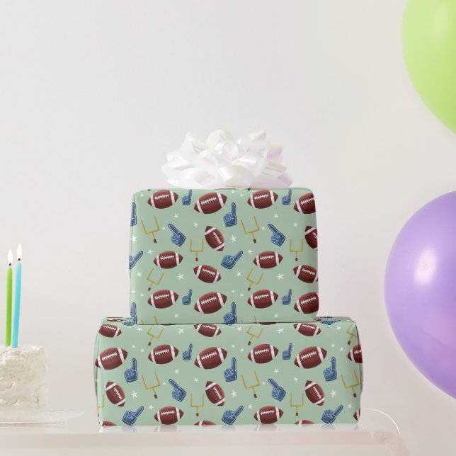 Niedliches Fußballsportmuster Geschenkpapier (Partygeschenke)